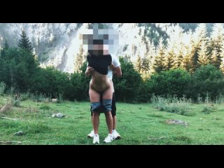 big ass student fucked in the forest in standing doggystyle